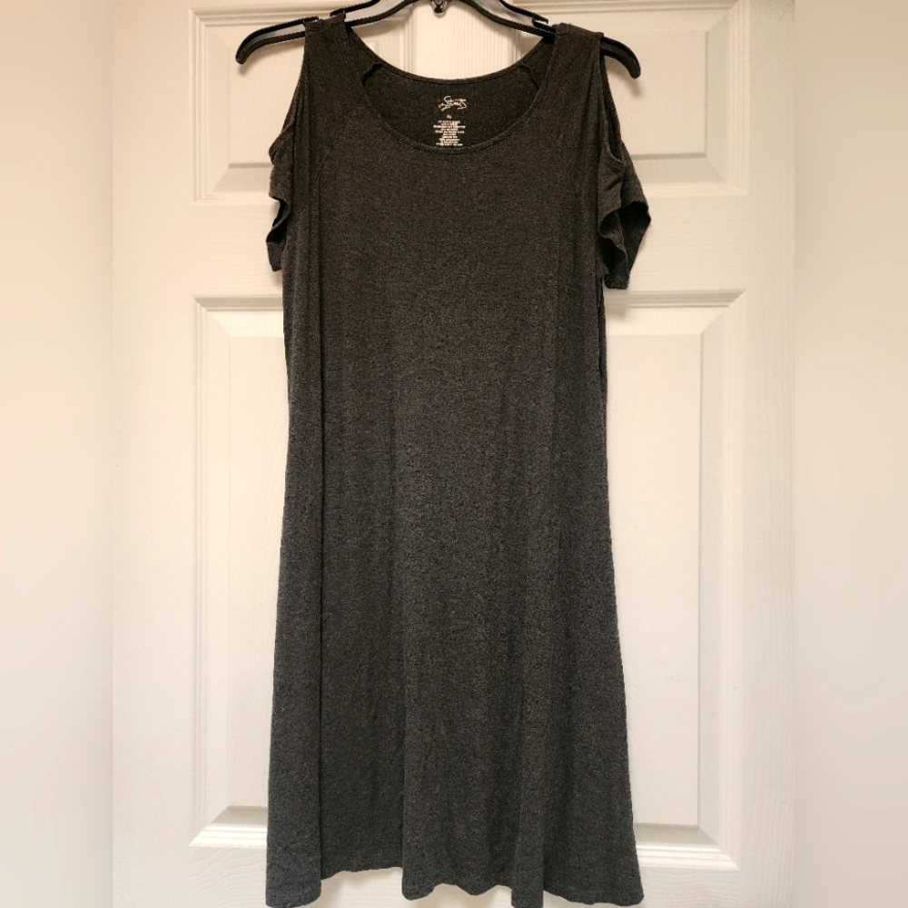 Gray Short Sleeve Dress